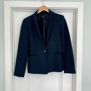 Vintage Premise Navy Blue Pinstripe Preppy Blazer 8